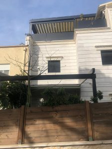 פרגולה חשמלית נאספת פרגולה חשמלית מאלומיניום רפפות - פרגולה לגינה