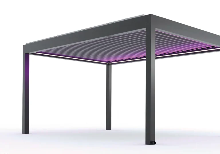 פרגולה ביו-אקלימית SKYTEKS Roll R206 עם תאורת LED