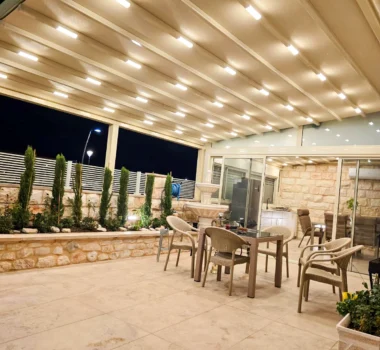 פרגולה חשמלית PVC – עכו